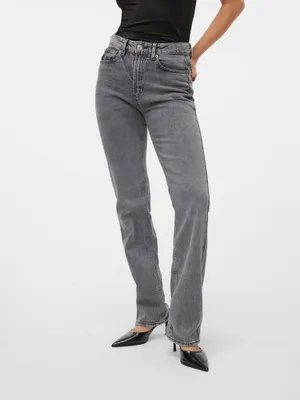 Produktbild von Vero Moda Tessa Straight Ra206 Hochtaillierte Jeans Grau 25 / 32 Damen Grau 25