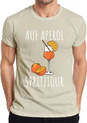 Zdjęcie produktu dla Aperol Spritz Spritztour Summer Party Koktajl Fani Śmieszne powiedzenie Koszulka męska, Nature, S