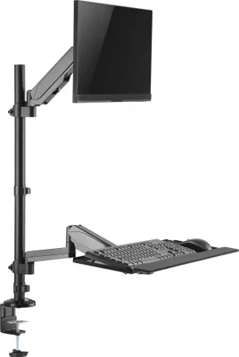 Produktbild von Sitz-Steh-Arbeitsplatz - Monitorhalterung Tastatur Tischhalterung - Arbeitsplatzrechner