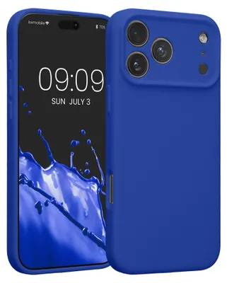Produktbild von kwmobile Hülle kompatibel mit Apple iPhone 17 Pro Max - Hülle Silikon gummiert - Handyhülle - Handy Case in Baltik Blau