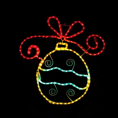 Produktbild von ACA Weihnachtsbeleuchtung für den Außenbereich, 180 LEDs, 5 m Schlauch, rot-gelb-grün, IP65, 60 x 60 cm, 1,5 m Netzkabel X0818032115N