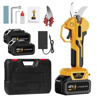 Produktbild von Akku Astschere, Akku Gartenschere, Elektrische Baumschneider, Baumschere, Rosenschere, mit 2x 4Ah Akku, 0-35mm Schnittdurchmesser, für Zweige, Garten