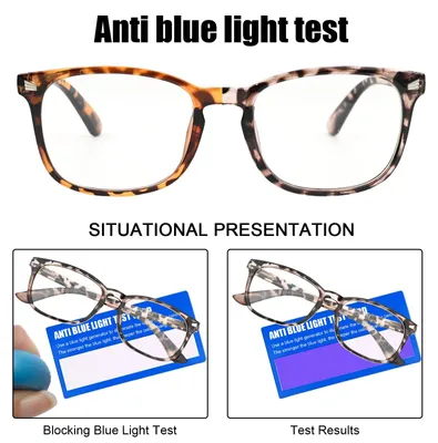 Imagen del producto de Gafas con filtro de luz azul, transparentes, 2 unidades, para mujer, protección contra la luz azul, ideales para trabajar frente a pantallas