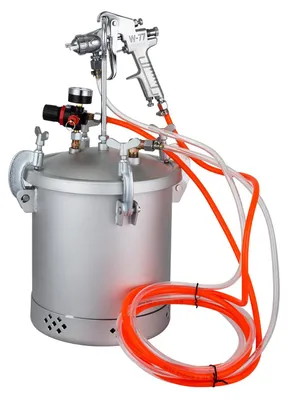 Produktbild von VEVOR Farbspritzpistole 10 L Farbbehälter 30 PSI Farbsprühsystem Lackhalter zum