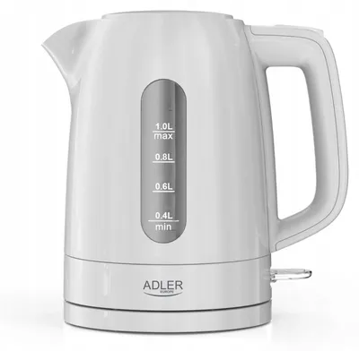 Zdjęcie produktu dla Czajnik elektryczny Adler AD 1380 z systemem bezpieczeństwa STRIX - 1 L, 2200 W, biały