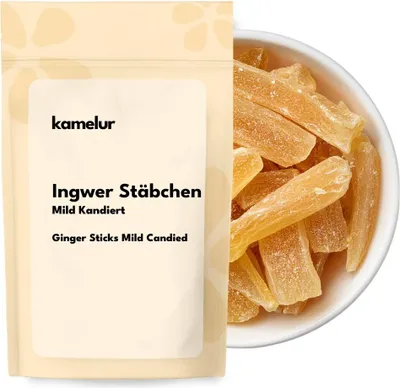 Produktbild von Kamelur® Ingwer Stäbchen mild kanidert 1 kg