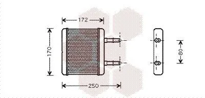 Produktbild von VAN WEZEL 82006137 Wärmetauscher Innenraumheizung Kühler für HYUNDAI ATOS (MX)