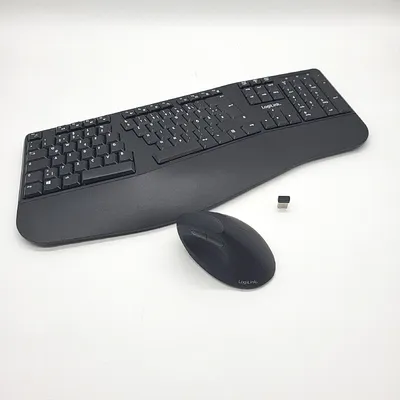 Produktbild von LogiLink Ergonomisches Funk-Tastatur-Maus-Set geteilter Tastatur 13 Multimedia