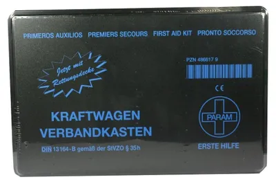 Produktbild von PARAM Kraftwagen Verbandskasten Erste Hilfe DIN-13164, 1 St. Verbandzellstoff
