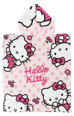 Produktbild von Hello Kitty Badeponcho Kinder Mädchen Strandtuch 115x50 cm