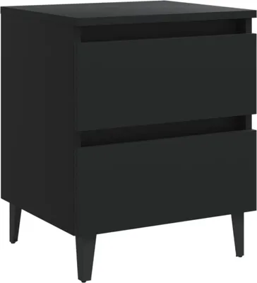 Produktbild von "im Sonderangebot"2er Set Nachttisch Modernes - Nightstand/Nachtschrank für Schlafzimmer - Schwarz 40x35x50 cm Holzwerkstoff DEMöbel 7851699