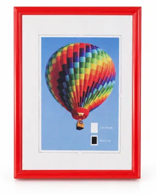 Produktbild von Ideal Life Kunststoff Bilderrahmen Wanddeko Collage Poster Bilder Foto Rahmen - Farbe: Rot | Format: 13x18