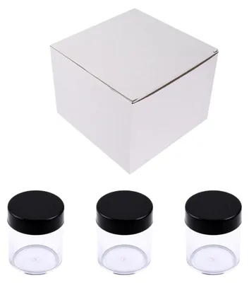 Imagen del producto de Solidchoice - Bandeja de plástico redonda transparente para almacenamiento (35 ml), juego de 75 unidades