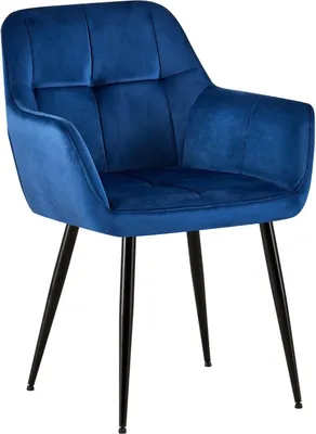 Produktbild von Besucherstuhl - Gastgeberstuhl - Bequeme gesteppte Rückenlehne, pflegeleichtes Material: weich | Farbe: blau