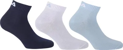 Produktbild von FILA Quarter Socken Unisex, 3 Paar - Kurzsocken, Sport, Logo-Bund, uni, 35-46 Sky 43-46 (9-11 UK)