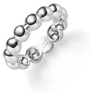 Produktbild von Ring Damenring Halbkugel aus 585 Gold Weißgold Fingerring 5mm breit Innenumfang 54mm Ø17.2mm