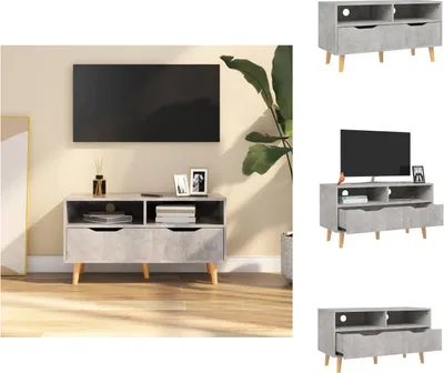 Obrázek produktu pro vidaXL TV skříňka betonová šedá 90x40x48,5 cm materiál na bázi dřeva - TV nábytek
