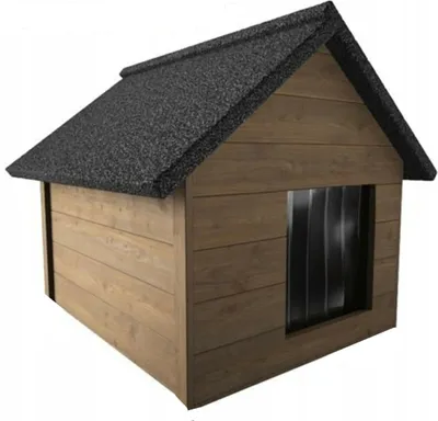 Produktbild von Hundehütte Holz Hundehütte Massiv Wetterfest Achtholz isolierte L, Farbe:L palisander