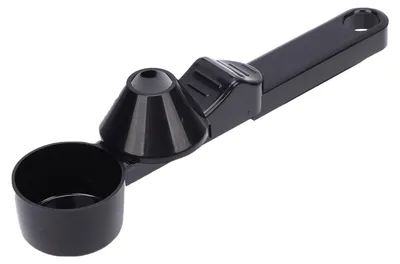Immagine prodotto di Cucchiaino per caffè con imbuto, capacità di 2 cucchiai, misurino per proteine in polvere, alimenti per neonati, colore nero