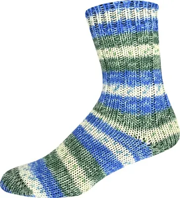 Produktbild von ONline Garne Sockenwolle 6-fach Sort. 384 Merino Color 75% Schurwolle 25% Polyyacryl,150g 375 m 3159