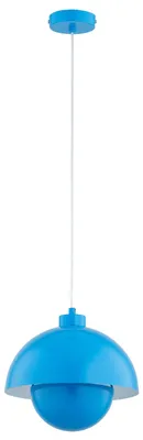 Immagine prodotto di Lampada a sospensione KUGER blu e bianca 1xE27x15W in metallo, dimensioni: 85x27x27 cm, IP20, Alfa