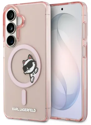 Image de Étui KARL LAGERFELD adapté au SAMSUNG S26 KLHMS26S6HCPSCP (Magnetic IML Peekaboo Choupette) rose