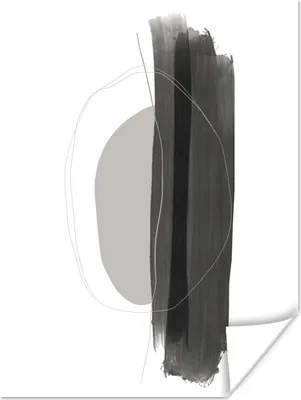 Produktbild von MuchoWow® Poster Abstrakt - Malerei - Minimalismus 90x120 cm - Wohnzimmer