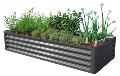 Obrázek produktu pro Vyvýšený záhon 180 x 75 x 35 cm, ocel, antracitová