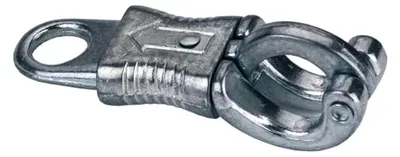 Produktbild von Panikhaken mit 14 mm Auge aus verzinktem Stahl für Anbindeseile und Halfter