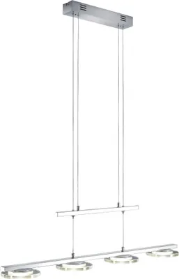 Produktbild von LED Pendelleuchte, 4-flammig, Metall Glas, chrom, H 93 cm