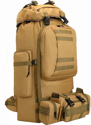 Produktbild von 100 Liter Wasserdichter 2 in 1 Rucksack für Herren - Großer Wanderrucksack, Reiserucksack & Trekkingrucksack für Camping, Travel & Wandern | Taktische
