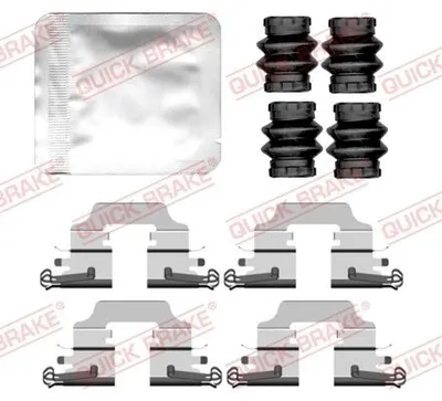 Produktbild von QUICK BRAKE 109-0158 Zubehörsatz Scheibenbremsbelag Hinten für RENAULT MEGANE III Grandtour (KZ0/1) Scénic III (JZ0/1) Megane III Schrägheck (BZ0/1)