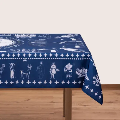 Obrázok produktu pre Obrus s motívom Pirosmaniego, modrej farby, 210 x 140 cm