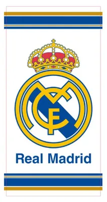 Obrázek produktu pro Real Madrid plážová osuška bílá – 75 x 150 cm – 100% bavlna