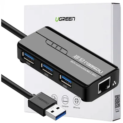 Produktbild von Ugreen 20265, Kabelgebunden, USB, Ethernet, 1000 Mbit/s
