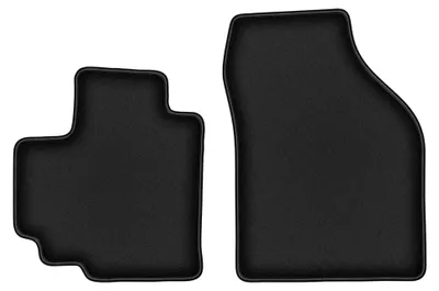 Image de Tapis avant en moquette pour Suzuki Celerio 2014- (à hayon) – 2 pièces, noirs, sur mesure – Wielganizator DURBAN