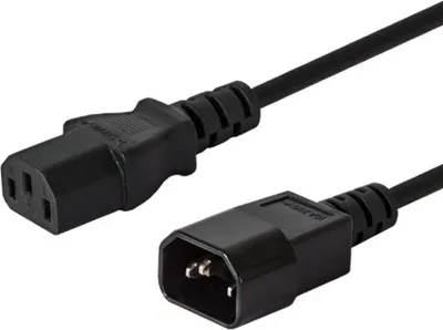 Zdjęcie produktu dla Kabel sieciowy Savio cl-99 czarny 1,2 m c14 żeński c13 żeński