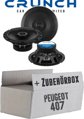 Produktbild von Peugeot 407 - Lautsprecher Boxen Crunch GTS62 - 16,5cm 2-Wege Koax GTS 62 Auto Einbauzubehör - Einbauset
