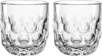 Produktbild von GOCCE Espressogläser - 6 Stück - Espressotassen - Für Siebträger - Spülmaschinenfest - Tropfenstruktur - Transparent - 60 ml