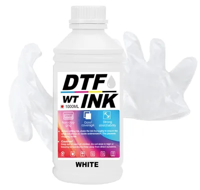 Produktbild von 1000 ml Premium-DTF-Tintennachfüllung für Tintenstrahldrucker, Ersatz für Wärmetransferfolien, Weiß