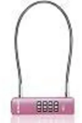 Produktbild von 4-stelliges Zahlenschloss Pink 30 cm Kabel für Außenbereich, Schrank, Roller