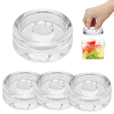 Image de Poids de fermentation - 4 poids en verre pour la fermentation - Pour bocaux à large ouverture - Ø 7 cm