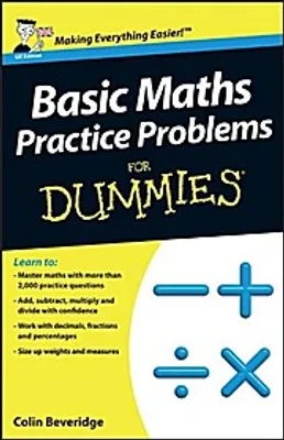 Produktbild von Basic Maths Practice Problems For Dummies, UK Edition