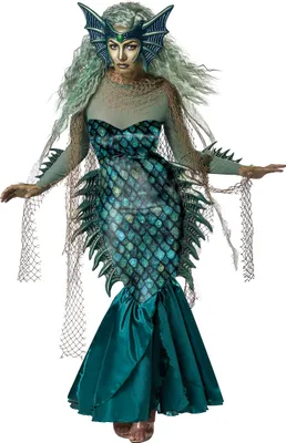 Produktbild von Böse-Meerjungfrau-Kostüm Meerhexe Halloween blau-grün - L (42/44)