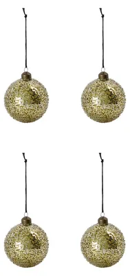 Produktbild von House Doctor Weihnachtskugel CHOSEN gold 4er Set | Ø 8cm
