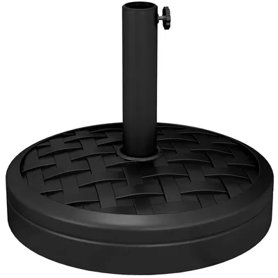 Produktbild von Sonnenschirmständer aus Beton 18 kg Schirmständer, Rund Schirmhalter für Sonnenschirm 32/38/48mm Schwarz