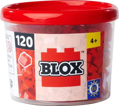 Produktbild von Simba Konstruktionsspielzeug Bausteine Blox 120 Dachsteine 4er rot 104114555