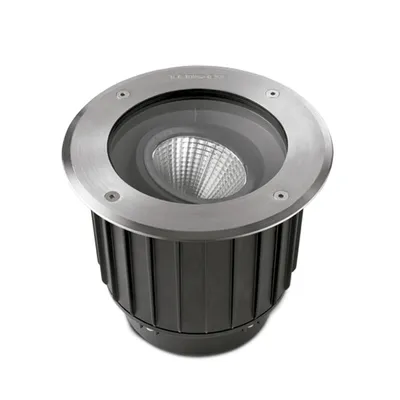 Image de Leds-C4 Gea - LED encastrées au sol Uplight acier inoxydable poli 22,3 cm 2815 lm 2700K IP67