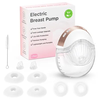Produktbild von Tragbare Milchpumpe - Elektrische freihändige Milchpumpe - 3 Modi 12 Stufen - LED Display - Leichtes Milchauffangsystem - 1 Stück