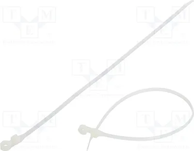 Productafbeelding van 100 kabelbinders met bevestigingsopening, breedte: 4,8 mm, lengte: 300 mm, type: FIX-M-4.8X300/N